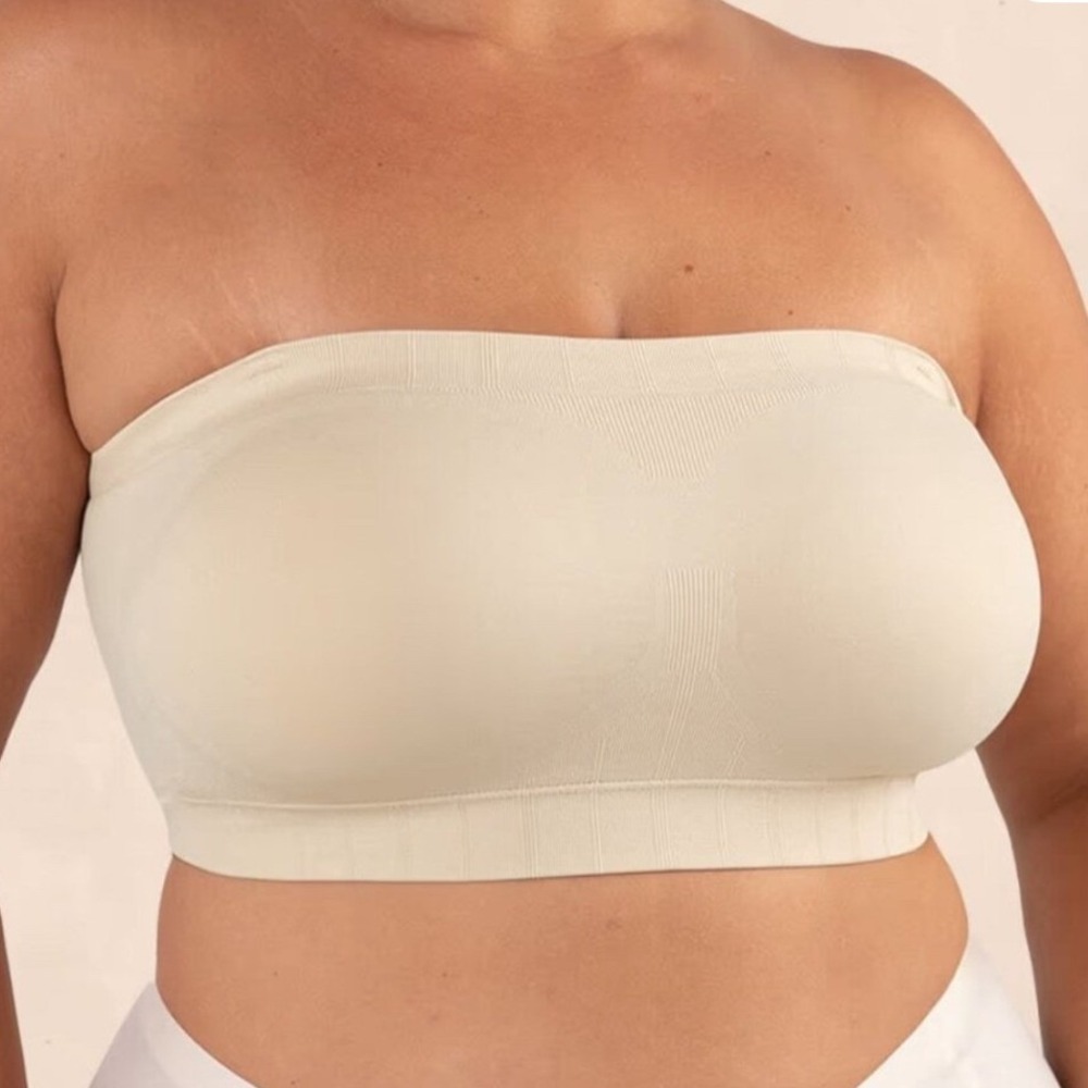 Truekind Convertible Strapless Bandeau Bra Oatmeal Size 2XL‎ New With Tags